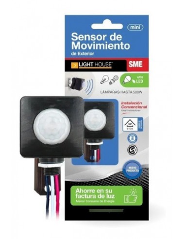 Lampara Velador Luz 6 Led Con Sensor Movimiento A Pilas